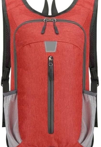 Outdoor backpack portable foldable leisure travel sports camping hiking mountaineering bag (red)(Red)