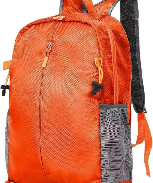 15L Lightweight Packable Backpack, Foldable Hiking Bag, Travel Backpack for Women Man, Waterproof Outdoor Camping Day Pack, Orange