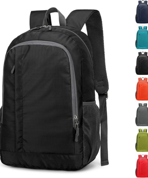 Ultra Lightweight-Packable-Hiking-Backpack Small Foldable Travel Camping Daypack Casual Outdoor Water-resistant 25L Backpacks (Black)