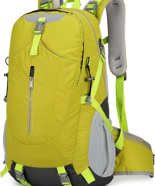 Hiking Backpack for Men and Women, Travel, Sport Outdoor, Lightweight Back Pack, Camping, Bag, waterproof, 40L.(Green)