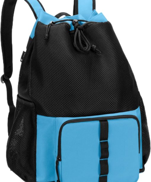 Mesh Beach Bag Backpack with Zipper Bottom, Sport Gym Backpack for Swimming, Beach, Pool and Travel