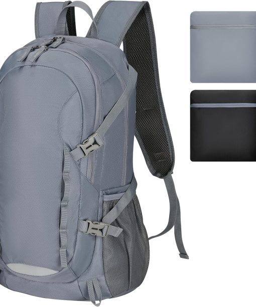 Travel Hiking Backpack 40L Ultra Lightweight Camping Packable for Men Women Water Resistant Portable Daypack（Grey）